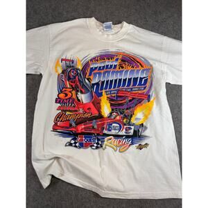 IHRA Racing Champion Shirt Mens White Paul Romine Short Sleeve Graphic Tee Large